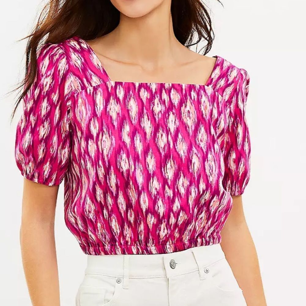 Loft Criss Cross Back Cropped Top